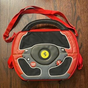 Ferrari Red and Black Steering Wheel Bag